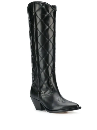 Shop Sandro Roy Boots In Black