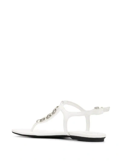 Shop Calvin Klein Chain Link Sandals In White