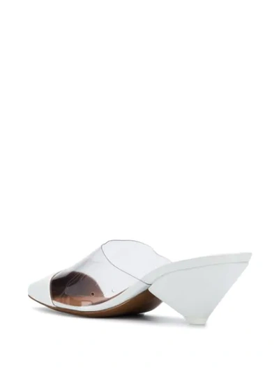 Shop Neous Contrasting Toe-cap Mules In White