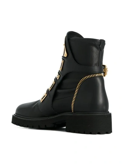 Shop Giuseppe Zanotti Regan Boots In Black