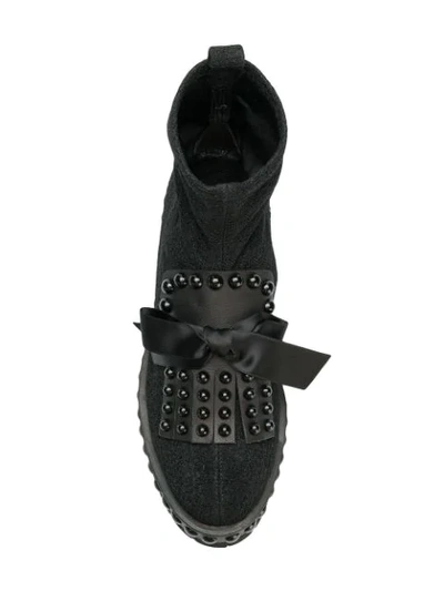 Shop Kennel & Schmenger Round Studded Boots In Black