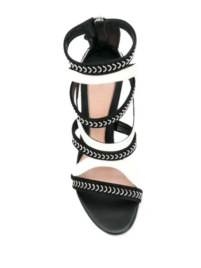 Shop Alexander Mcqueen Two-tone Strap Sandals In Black