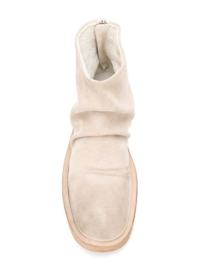 Shop Marsèll Crinkled Ankle Boots In Neutrals
