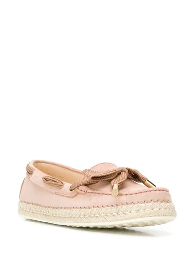 Shop Tod's Leather Loafers In Pink