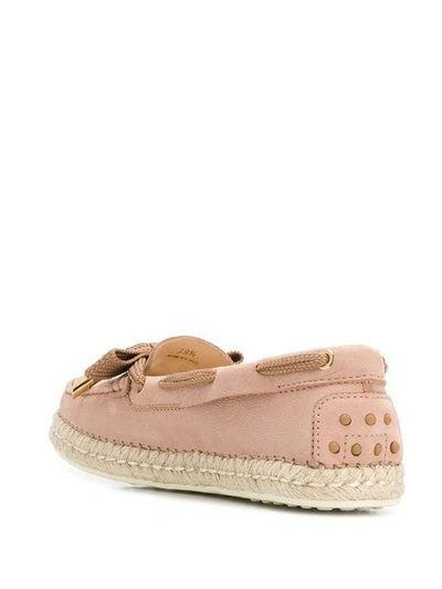 Shop Tod's Leather Loafers In Pink