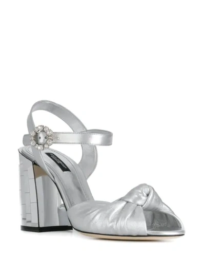 Shop Dolce & Gabbana Keira Sandals In Silver