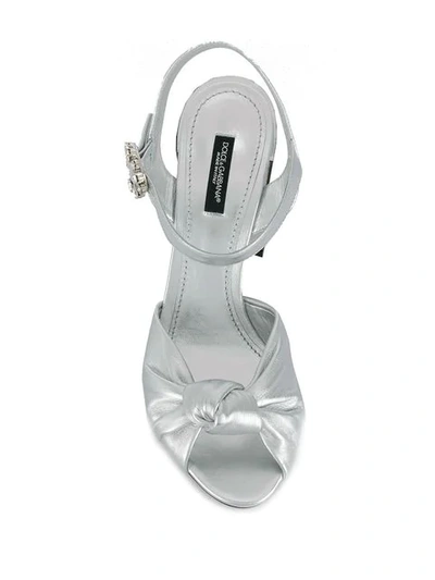 Shop Dolce & Gabbana Keira Sandals In Silver