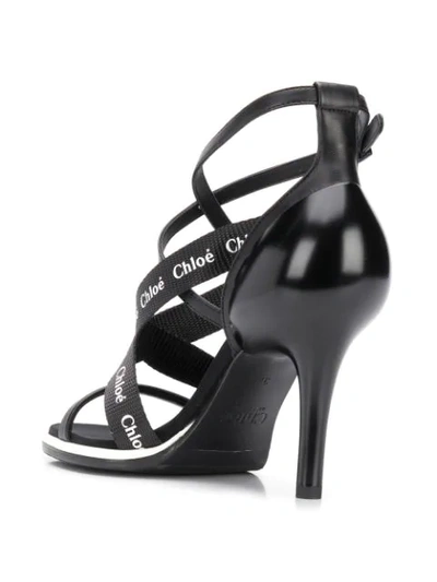 Shop Chloé Veronica Sandals In Black