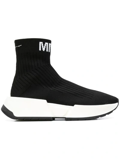 Shop Mm6 Maison Margiela Sock Sneakers In Black