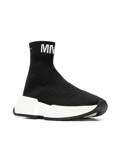 Shop Mm6 Maison Margiela Sock Sneakers In Black