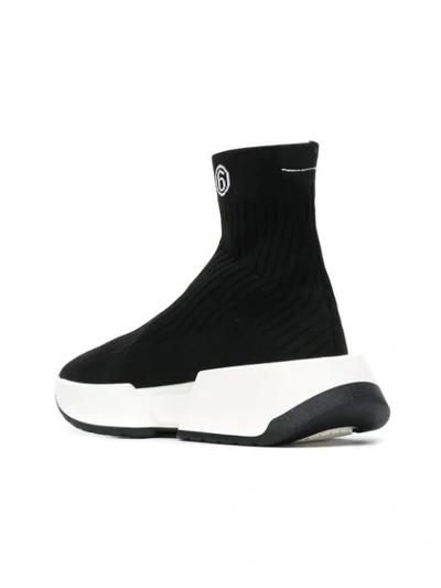 Shop Mm6 Maison Margiela Sock Sneakers In Black
