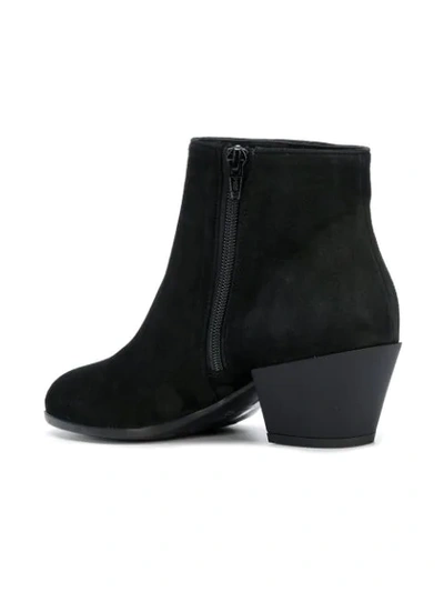 Shop Hogan Block Heel Ankle Boots In B999 Black