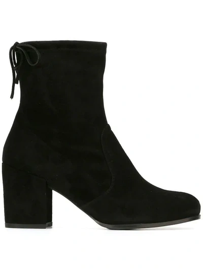 Shop Stuart Weitzman Block-heel Booties In Black