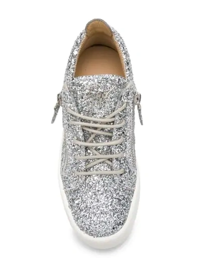 Shop Giuseppe Zanotti May Low-top Sneakers In Silver