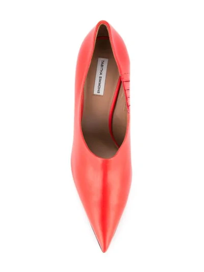 Shop Tabitha Simmons Pointed Toe Pumps In Red