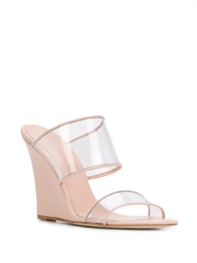 Shop Paris Texas Clear Strap Mules In Neutrals