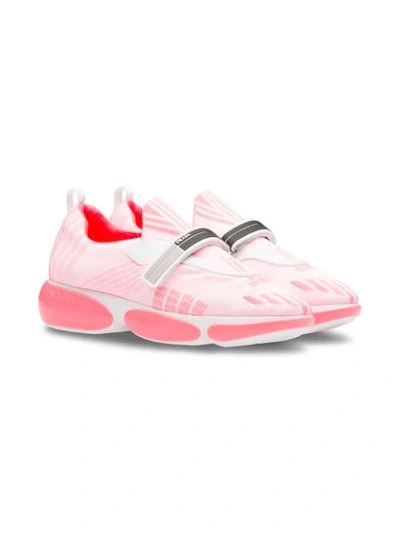 Shop Prada Cloudbust Sneakers In White