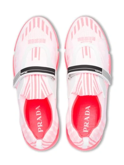 Shop Prada Cloudbust Sneakers In White