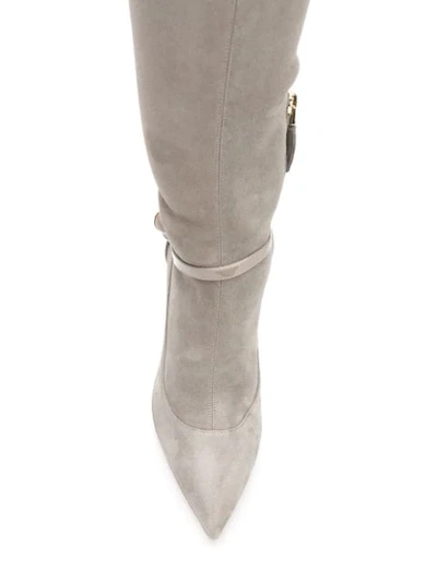 Shop Giorgio Armani Knee-length Boots In Grey