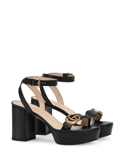 Shop Gucci Platform Sandal With Double G In Black