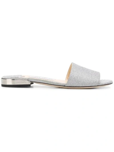 Shop Jimmy Choo Joni Slides In Silver