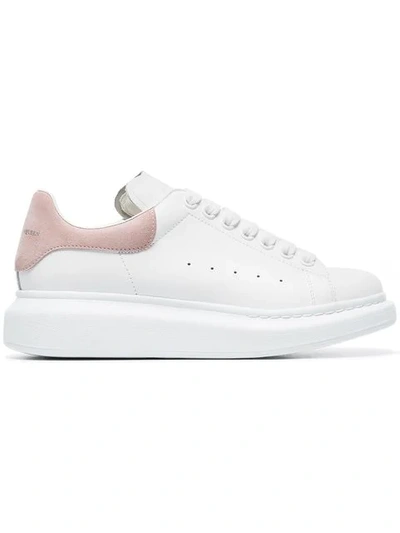 ALEXANDER MCQUEEN WHITE CHUNKY LEATHER LOW-TOP SNEAKERS - 白色