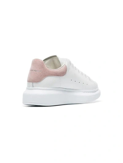 ALEXANDER MCQUEEN WHITE CHUNKY LEATHER LOW-TOP SNEAKERS - 白色