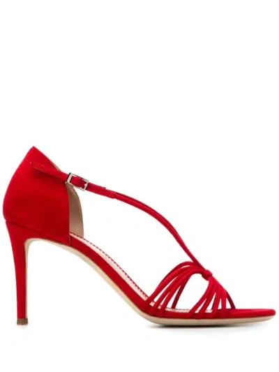 Shop Giuseppe Zanotti Strappy Design Sandals In Red