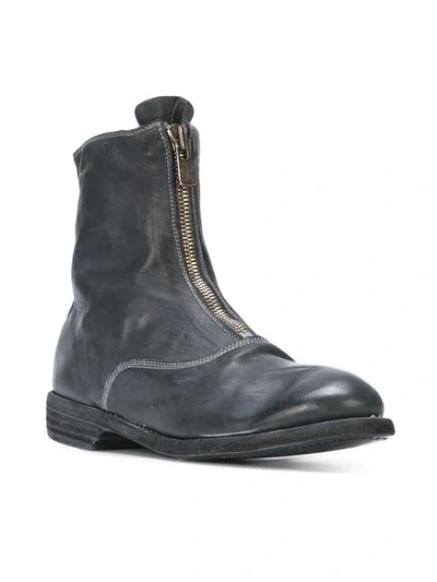 Shop Guidi Front Zip Boots - Grey