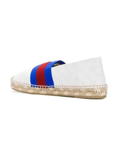 Shop Stella Mccartney Logo Printed Espadrilles In White