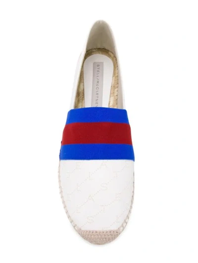 Shop Stella Mccartney Logo Printed Espadrilles In White