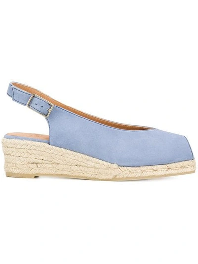 Shop Castaã±er Dosalia Wedge Espadrilles In Blue