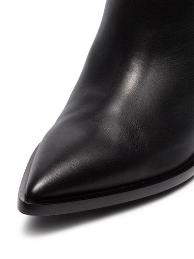 Shop Gianvito Rossi Black 70 Leather Slouch Boots In 3860111