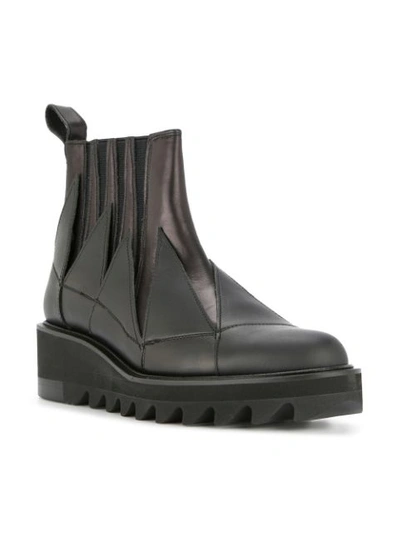 Shop Yohji Yamamoto Jagged Gore Ankle Boots - Black