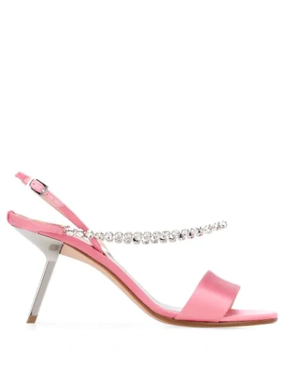 Shop Ballin Alchimia Di  Embellished Slingback Sandals - Pink