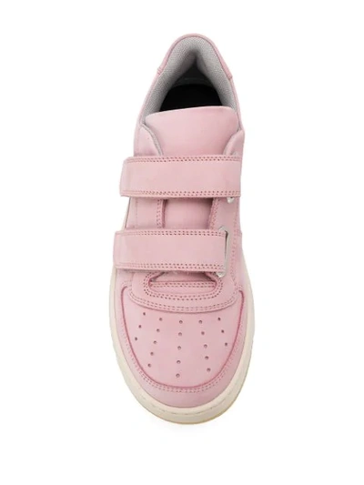 Shop Acne Studios Steffey Nubuk Leather Sneakers In Pink