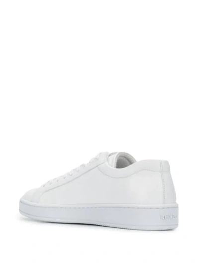 Shop Kenzo Logo Print Sneakers In White