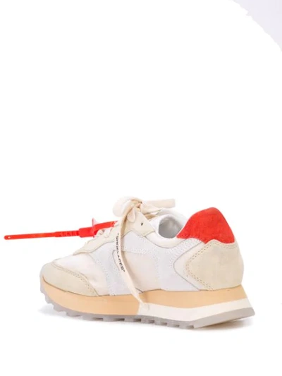 OFF-WHITE SUEDE DETAILED RUNNER SNEAKERS - 白色