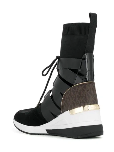 Shop Michael Michael Kors Hi-top Sneakers In Black