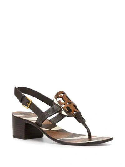 Shop Tory Burch Miller Ankle-strap Sandals In Brown