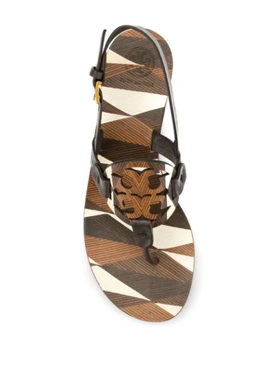 Shop Tory Burch Miller Ankle-strap Sandals In Brown