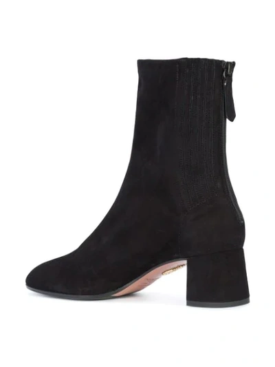 Shop Aquazzura Mid-calf Block Heel Boots In Black