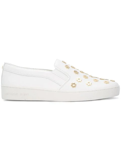 michael kors slip on white
