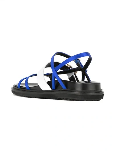 Shop Marni Fussbet Sandals In Blue