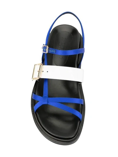 Shop Marni Fussbet Sandals In Blue