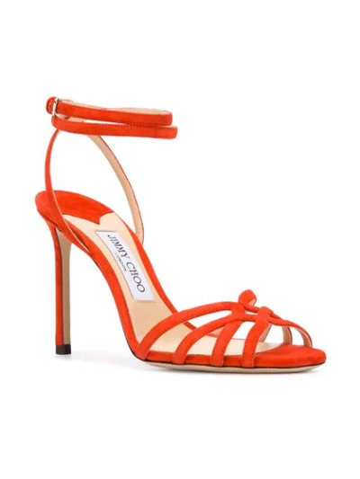 Shop Jimmy Choo Mimi Sandals In Orange