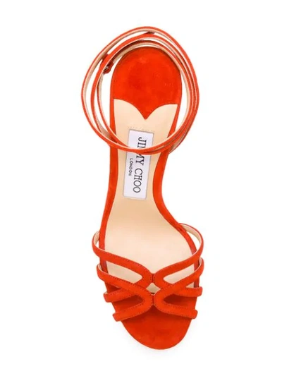 Shop Jimmy Choo Mimi Sandals In Orange