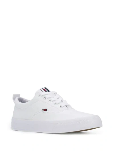 Shop Tommy Hilfiger Lace-up Sneakers In White