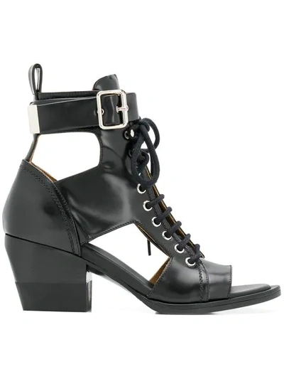 Shop Chloé Rylee Sandals In Black