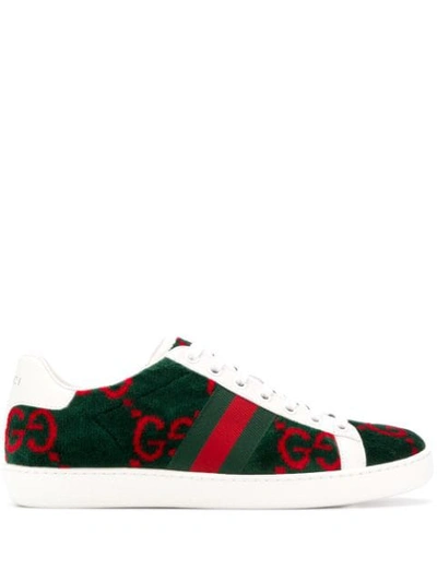 Shop Gucci New Ace Sneakers In Green